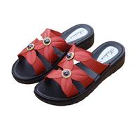 Genérico Sandalias Mujer Verano Elegantes, Sandalias planas femeninas con para uso interior y exterior en temporada veraniega calzado informal cómodo para casa playa o paseos