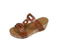 Genérico Sandalias Mujer Verano Estilo Sobrio Sin Tiras Cuña, Sandalias Plataforma Ortopédicas Cómodas discretas y elegantes, perfectas para gustos que prefieren diseños sin excesos06