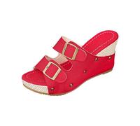 Genérico Sandalias Mujer Verano Estilo Sobrio Sin Tiras Cuña, Sandalias Plataforma Ortopédicas Cómodas discretas y elegantes, perfectas para gustos que prefieren diseños sin excesos04