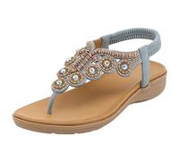 Genérico Sandalias Mujer Verano Planas Casual Chanclas Bohemio Sandalias de Playa Cómodas Zapatos