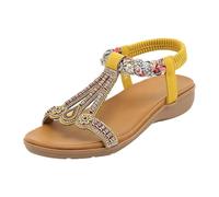 Genérico Sandalias Mujer Verano Planas Casual Chanclas Bohemio Sandalias de Playa Cómodas Zapatos