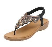 Genérico Sandalias Mujer Verano Planas Casual Chanclas Bohemio Sandalias de Playa Cómodas Zapatos
