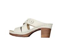 Genérico Sandalias Mujer Verano Plataforma Cómodas Confort Zapatillas de Verano para Mujer,con Gruesa Y Cabeza Redonda,de Una Palabra,con Tacón Grueso Sandalias Confort (White,38)