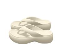 Genérico Sandalias Mujer Verano Plataforma Comodas Negras Chanclas Gruesas para Mujer,para Playas de Verano Y Paseos Informales. Sandalias Confort Zapatos Cuña (White,39)