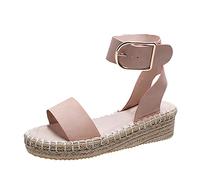 Genérico Sandalias Mujer Verano Plataforma Comodas Negras Sandalias de Zapatos de Ocio Casual Breathable Mujeres Gruesas Cuñas Soltadas Mujeres Doradas Vestir Mujer (Pink,42)