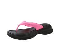 Genérico Sandalias Mujer Verano Plataforma Sandalias Tacon Zapatillas de Tanga de Gama Alta A La Para Mujer,Zapatillas Gruesa Versátiles Para Uso Exterior Caminar (Hot Pink,38)