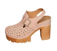 Genérico Sandalias Mujer Verano Sandalia De Playa Para Mujeres Con Tacos Gruesos De Simetría Equilibrada, Logran Un Equilibrio Visual Perfecto Que Gusta A La Mayoría Del Público Comprador