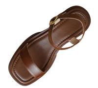 Genérico Sandalias Mujer Verano Sandalias Cuña Mujer Zapato Fresco Versátil Casual Plana Moda Transpirable Cómodo Antideslizante Resistente Minimalista Se Adapta A Moda Grandes Ciudades Actual