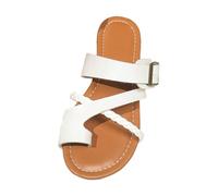 Genérico Sandalias Mujer Verano Sandalias Cuña Mujer Zapato Fresco Versátil Casual Plana Moda Transpirable Cómodo Antideslizante Resistente Minimalista Se Adapta A Moda Grandes Ciudades Actual