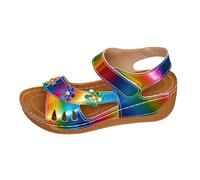 Genérico Sandalias mujer verano sandalias de cuña abierta sandalia cuña mujer bajas diseño fresco adecuadas para playa compras y reuniones amistosas en temporada estival