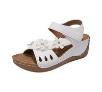 Genérico Sandalias mujer verano sandalias de cuña abierta sandalia cuña mujer bajas diseño fresco adecuadas para playa compras y reuniones amistosas en temporada estival