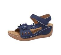 Genérico Sandalias mujer verano sandalias de cuña abierta sandalia cuña mujer bajas diseño fresco adecuadas para playa compras y reuniones amistosas en temporada estival