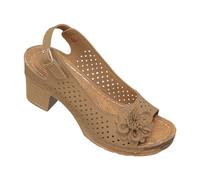 Genérico Sandalias Mujer Verano Sandalias De Talón Grueso Abiertas, diseño sin contrastes fuertes que resulta agradable para todo tipo de gustos visuales 1