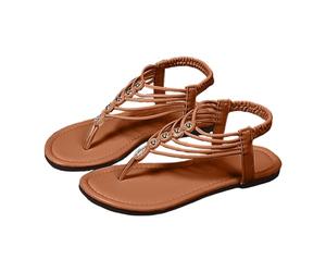 Genérico Sandalias Mujer Verano Sandalias Plano Mujer Planas Dedos Separados, Casuales Y Duraderas, Estilos Sencillos Que Nunca Pasan De Moda 1