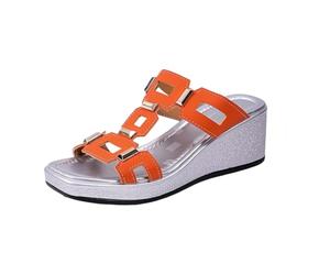 Genérico Sandalias mujer verano slipon suaves transpirables, cuña caminar diseño casual calzado exterior zapatos cómodos playa viajes relax
