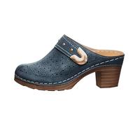 Genérico Sandalias Mujer Verano Tacon Pies Anchos Vestir Sandalias de Tacón para Mujer,Zapatillas,Zapatos Tipo Mule con Punta Bao Y Tacón Grueso para Cómodas Verano (Navy,40)