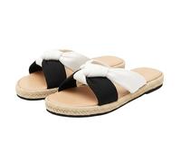 Genérico Sandalias Mujer Zapatillas De Fondo Plano Para Mujeres, estética discreta que permite usarlo tanto en entornos informales como en reuniones con ambiente tranquilo y relajado entre personas 1