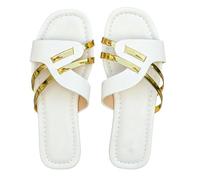 Genérico Sandalias Mujer Zapatillas De Fondo Plano Para Mujeres, Estilo Sencillo Que Permite Que La Propia Vestimenta Sea La Protagonista Sin Que El Calzado Llame Demasiado La Atención Visual