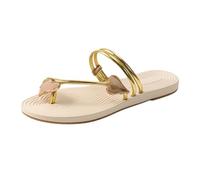 Genérico Sandalias Mujer Zapatillas De Fondo Plano Para Mujeres, Lineas Simétricas Y Armónicas Que Otorgan Un Equilibrio Visual Perfecto A Todo El Diseño Del Calzado Femenino 2