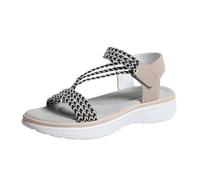 Genérico Sandalias Negras Mujer Cómodas Zapatos de Verano Nuevas Sandalias Planas de Verano para Mujer,Cómodas,Informales Y con Puntera Abierta. Cerradas Por Delante Playa (Beige,39)