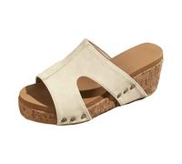 Genérico Sandalias Negras Para Mujer Sandalias Cós De Cuña Para Mujer, Mules De Verano Con Y Punta Abierta, Zapatos Vintage Romanos, Pantuflas Senderismo Con, Cós El Deporte Al Libre
