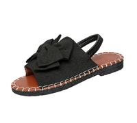 Genérico Sandalias Ortopédicas Abiertas Delanteras - Zapatos Casuales De Vacaciones Claquetas Planas Flor Reafiranadas Claquetas De Plataforma Gran Suela Suave Zapatos Comfortable, Negro , 41 EU