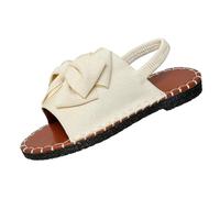 Genérico Sandalias Ortopédicas Abiertas Delanteras - Zapatos Casuales De Vacaciones Claquetas Planas Flor Reafiranadas Claquetas De Plataforma Gran Suela Suave Zapatos Comfortable, beige, 40 EU