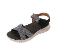 Genérico Sandalias Ortopedicas Mujer Sandalia Deportivas Comodas Abierta,Informales,Cómodas y con Tacón Bajo para Playa para Pasear Por La Ciudad y Parques (Negro, 43)