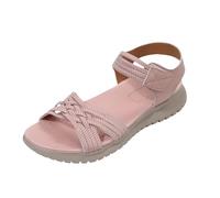 Genérico Sandalias Ortopedicas Mujer Sandalia Deportivas Comodas Abierta,Informales,Cómodas y con Tacón Bajo para Playa para Pasear Por La Ciudad y Parques (Rosa, 37)