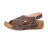 Genérico Sandalias Ortopedicas Mujer Verano Comodas Plataformasandalias Cuña Deportivas Senderismo CamperAntideslizantes de Playa Zapatillas con Punta Abierta Transpirables (F-Brown, 41)