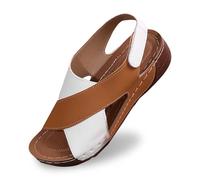 Genérico Sandalias Ortopedicas Mujer Verano Comodas Plataformasandalias Cuña Deportivas Senderismo CamperAntideslizantes de Playa Zapatillas con Punta Abierta Transpirables (Brown, 41)