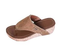 Genérico Sandalias ortopédicas para mujer, chanclas de cuña, cómodas, zapatillas de playa, para mujer, verano, transpirables, suelas gruesas, antideslizantes, zapatos, sandalias, punta abierta,