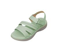 Generico Sandalias ortopédicas para mujer de verano con cuña cómodas elegantes zapatos de malla casual ligera sandalia puntera antideslizante deportiva lavables suave cuero artificial zapatos de
