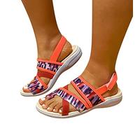 Genérico Sandalias ortopédicas para mujer sandalias de cuña antideslizantes cómodas para caminar tiempo libre secado rápido zapatos de salud zapatillas de deporte (Multicolor, 42)
