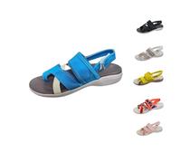 Genérico Sandalias ortopédicas para mujer sandalias de cuña antideslizantes cómodas para caminar tiempo libre secado rápido zapatos de salud zapatillas de deporte (Blue, 37)