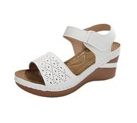 Genérico Sandalias para Caminar de Mujer Sandalias Mujer Verano Comodas Plana Antideslizantes Sandalia Anchas Ortopedicas Deportivas Respetuosas Ergonómicas Senderismo Zapato Horma Ancha Blanco