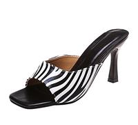 Genérico Sandalias Para Mujer De Tacón Con Estampado Pez Y Animal Sólido Mujer Zapatillas Altas Color A La Verano Primavera Cuña Zapato Ortopedico Casa Zapatos Plataforma Esparto Playa Blanco