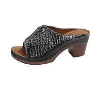 Genérico Sandalias Para Mujer Moda Casual De Playa Gruesas Con Diseño Piedra Mujer Fondo Grueso Y Pez Talla Grande Europa Unidos Plataforma Zapatos Verano Comodos Vestir Antideslizantes Negro 43