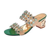 Genérico Sandalias Para Mujer Slippers Heels High Shoes Mujeres Bohemias Renania Femeninas Zapatos Cuña Senderismo Verano Playa De Cuñas Ortopédicas Ortopedicos Zapato Ortopedico Chanclas Verde 38