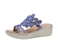 Genérico Sandalias Para Mujer Slope Shoes Heel Drop Women'S Casual Causal Wave Estilo Zapatillas Zapatos Point De Cuña Verano Con Plataforma Comodos Pies Delicados Casa Barefoot Comodas Vestir