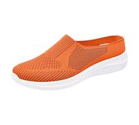 Genérico - Sandalias para mujer, tallas grandes, transpirables, suela ligera, zapatillas para mamá, cómodas, zuecos abiertos, antideslizantes, al aire libre, zapatos de caminar ligeros, naranja, 36 EU