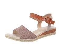 Genérico Sandalias para Playa Mujer Zapato Verano Mujer Sandalias de con Una Tira,Tacón Bajo,Hebilla de Pez,Gruesa Y Punta Abierta para Playa Fascitis Plantar (Brown,35)