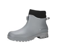 Genérico Sandalias planas con soporte para arco corto de lluvia botas para mujer Ankle Rainboot Garden Boot Ladies Rubber Outside Work with Comfort and Zuecos Flexible Cuero, gris, 40 EU