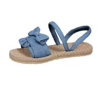 Genérico Sandalias Planas Mujer Comodas Sandalias Confort Planas con Punta Abierta Y Para Mujer,de Color Liso,con Doble Tira,Para Verano,de Maneras Comodas (Blue,36)