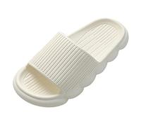 Genérico Sandalias Planas Mujer Cómodas Sandalias Tacon Four Seasons Mujer Zapatillas Interior Baño Antideslizante Ligero Punta Abierta Cómodo Zapatos Verano Comodos Chanclas de (Beige,41)