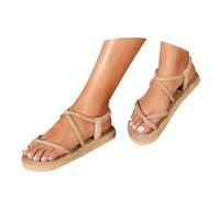 Genérico Sandalias Planas Mujer Pies Anchos Verano Vestir Women's Round Head Thick Bottom Hollow out Wear Clip Toe Thick Bottom Slope Heel Slippers Sandalia Negra Zapatos de Verano Mujer (White,37)