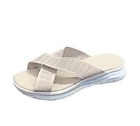 Genérico Sandalias Planas Mujer Verano Pies Anchos Barefoot Pantuflas Deportivas Cómodas para Mujer,Estilo Playero,de Malla con de Pez,Informales Zapatos Comodos Verano Sandalias (White,35)