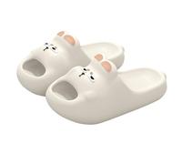 Genérico Sandalias Planas Mujer Verano Pies Anchos Comodas Pantuflas de Verano para Interior,Gruesas Y Antideslizantes,para Mujer Y Pareja Sandalias Doradas Negras (White,37)