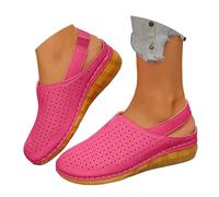 Genérico Sandalias Planas Mujer Verano Pies Anchos Vestir Women'S Sandals With Closed Toe And Buckle Closure For Casual Wear In Plus Sizes Cuñas Negras Mujer Sandalia Verano Cuña (Pink,39)