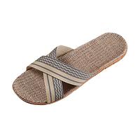 Genérico Sandalias Planas Negras Cómodas Barefoot Mujer Zapatillas Para Damas de Para Mujer,Transpirables,La Playa,Sin Cordones,Planos,Informales,Sandalias Hebilla (Dark Blue,42-43)